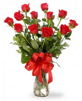  Şanlıurfa güvenli kaliteli hızlı çiçek  12 adet kırmızı güllerden vazo tanzimi