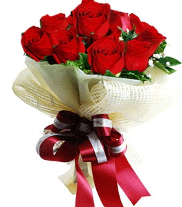 9 adet kırmızı gülden buket tanzimi  Şanlıurfa hediye sevgilime hediye çiçek 