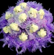 11 adet pelus ayicik buketi  Şanlıurfa güvenli kaliteli hızlı çiçek 